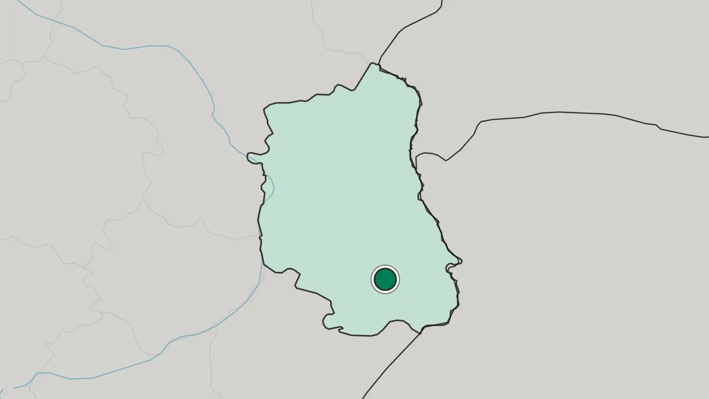 Map of Zamość in Poland