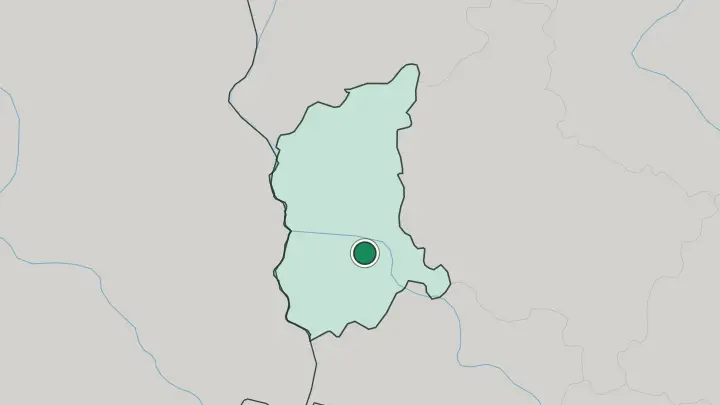 Map of Zielona Góra in Poland