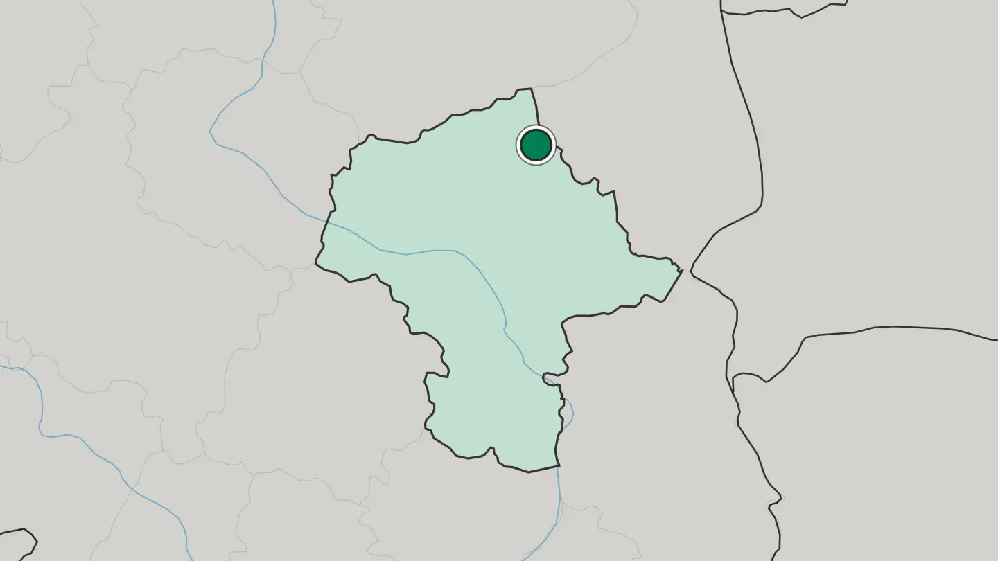 Map of Ostrołęka in Poland