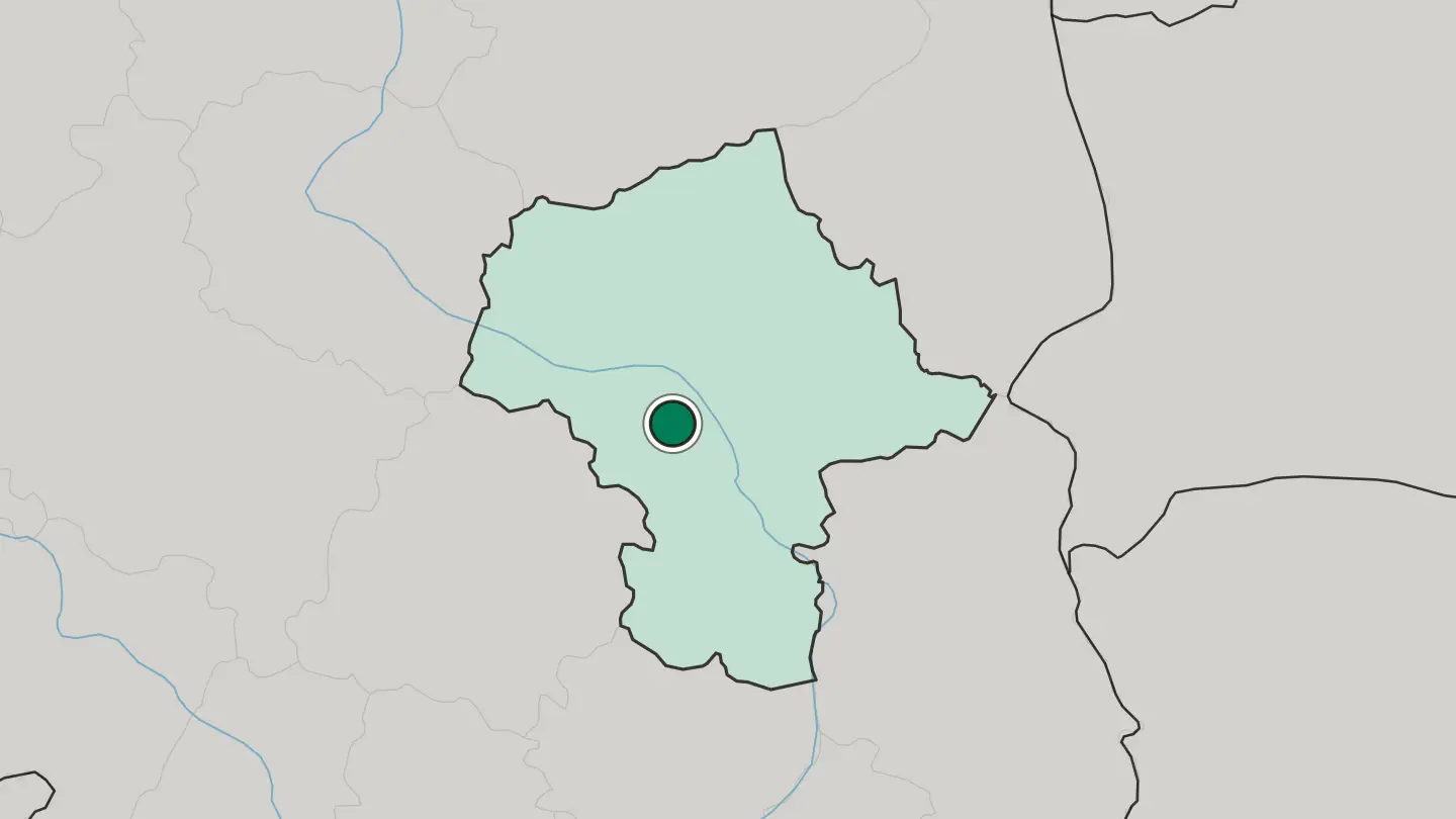 Map of Pruszków in Poland