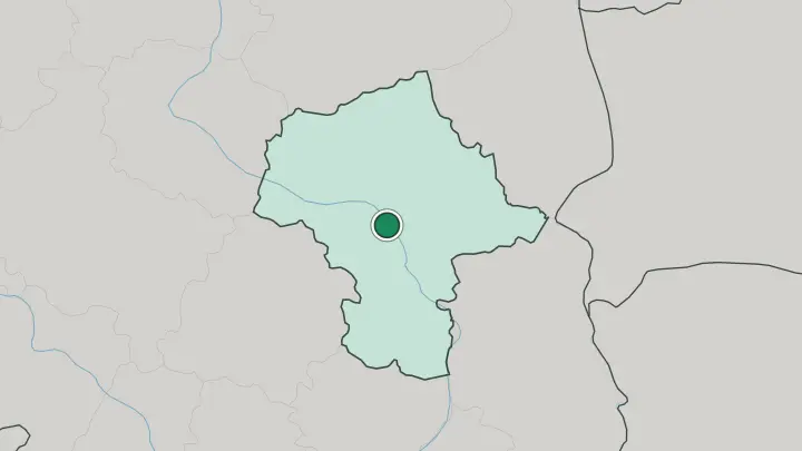 Map of Warsaw in Poland