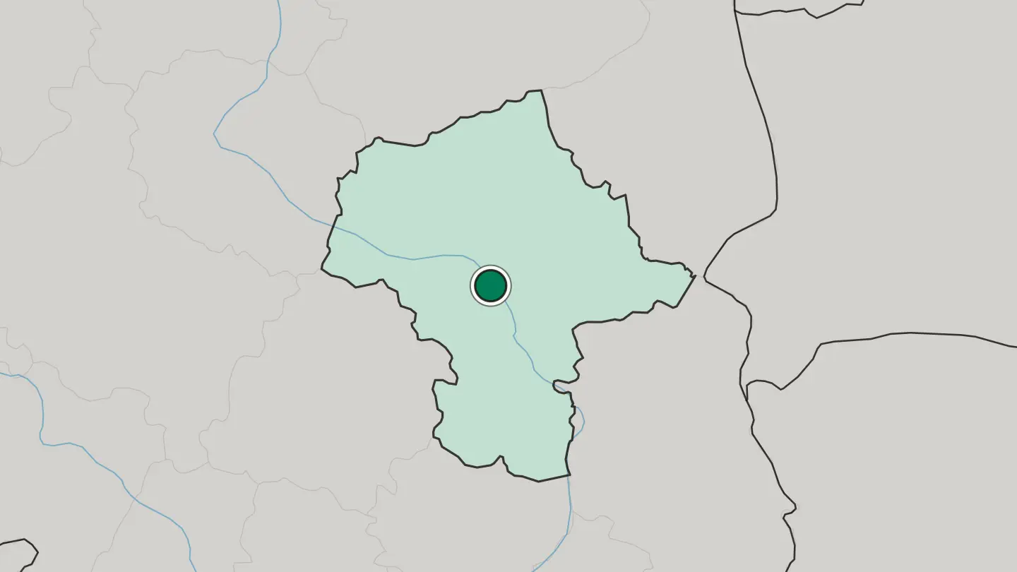Map of Warsaw in Poland