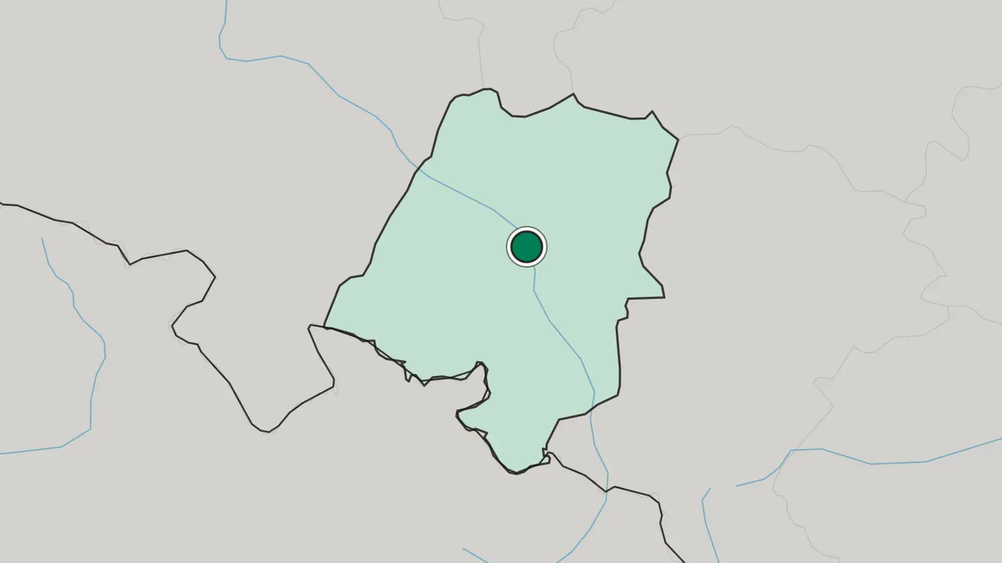 Map of Opole in Poland
