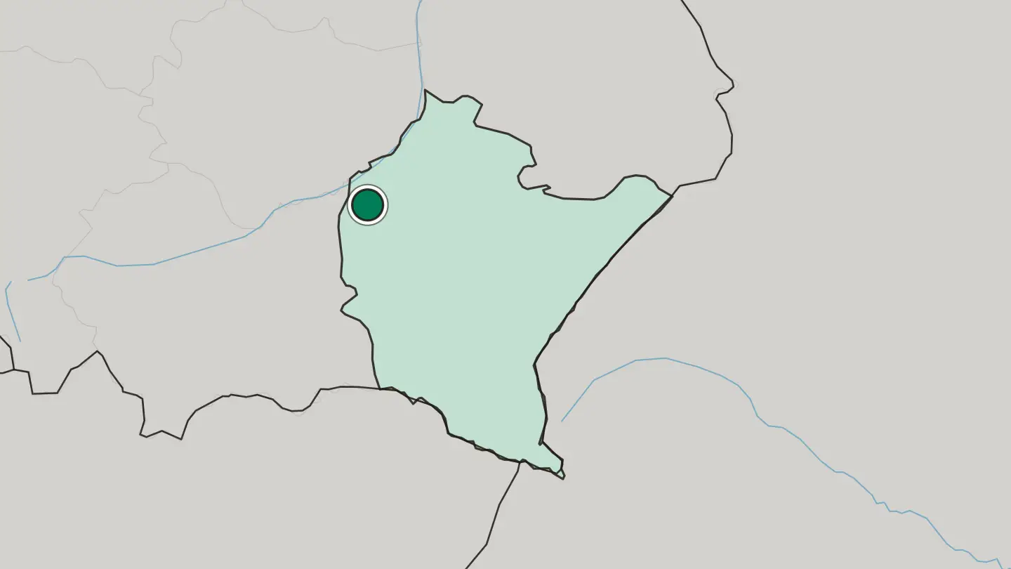 Map of Mielec in Poland