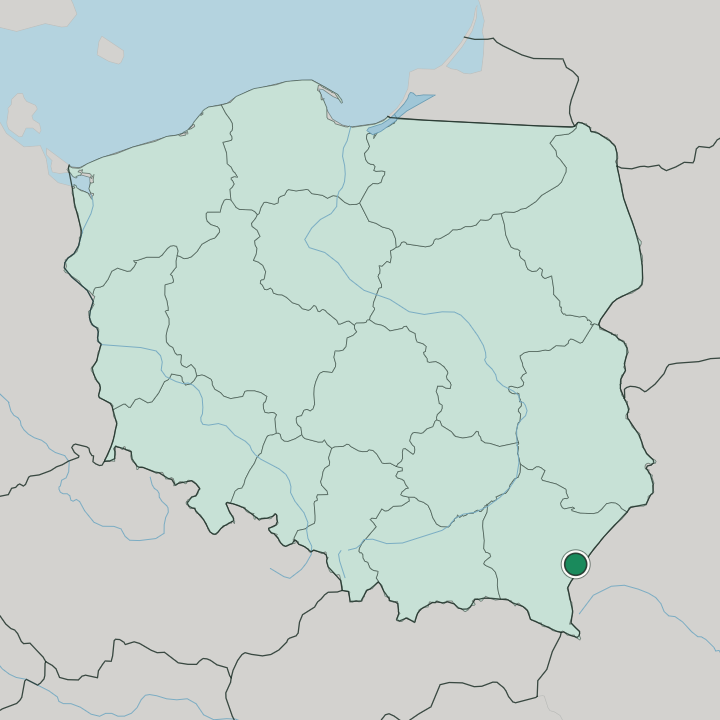 Map showing Przemyśl — In Poland