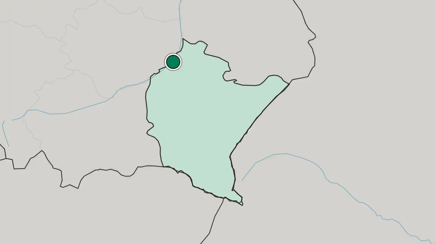 Map of Tarnobrzeg in Poland