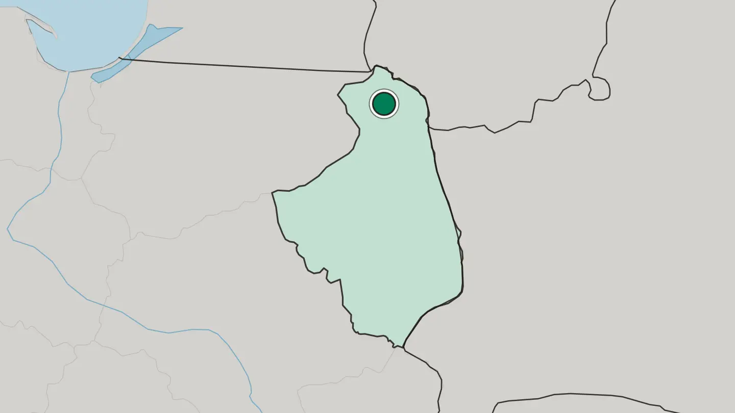 Map of Suwałki in Poland