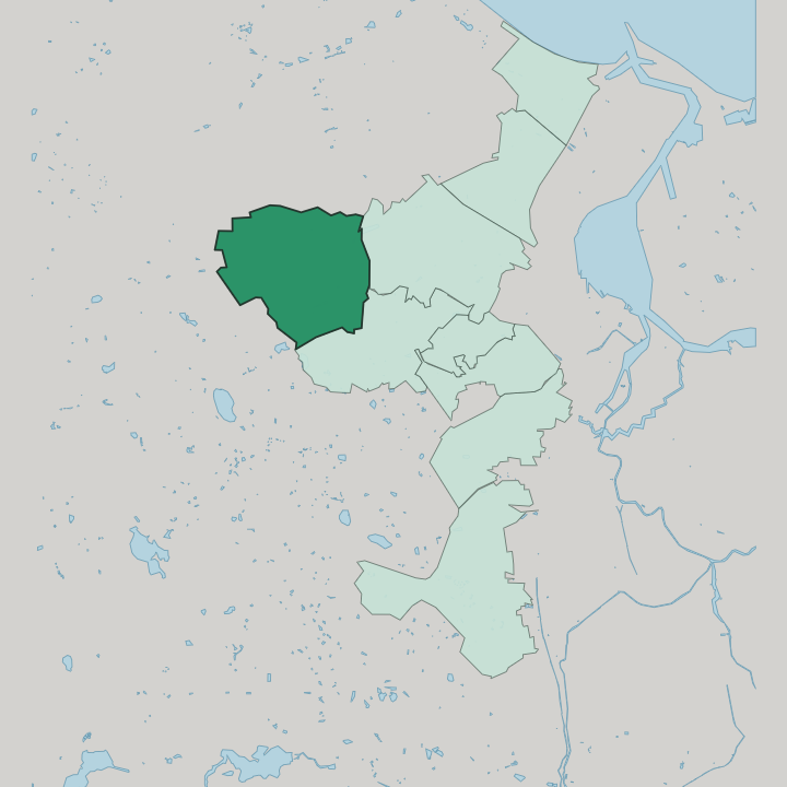 Map showing Brętowo — In Gdańsk