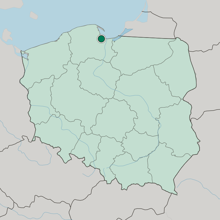 Map showing Siedlce — In Poland
