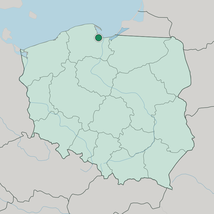 Map showing Siedlce — In Poland