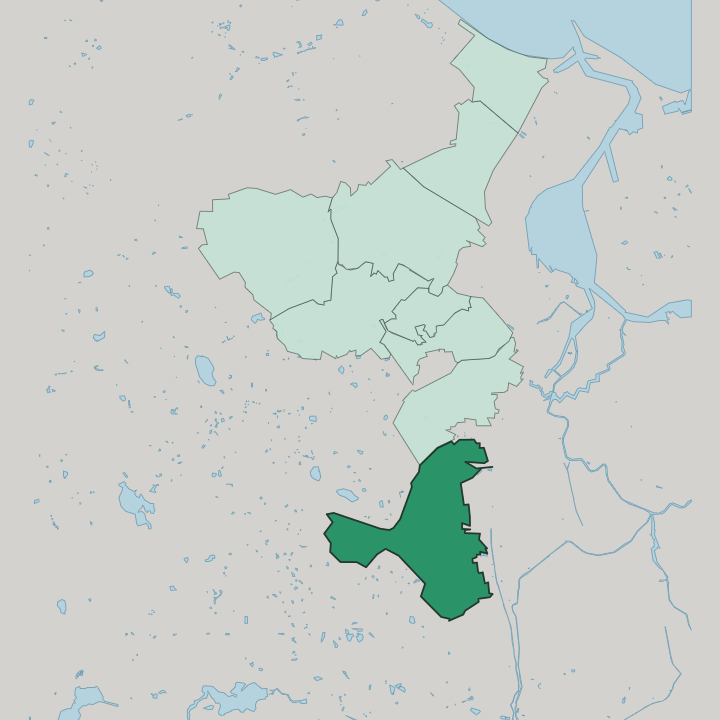 Map showing Orunia Górna-Gdańsk Południe — In Gdańsk