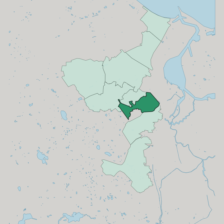 Map showing Siedlce — In Gdańsk