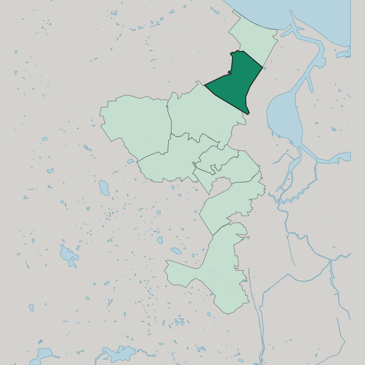 Map showing Wrzeszcz Dolny — In Gdańsk