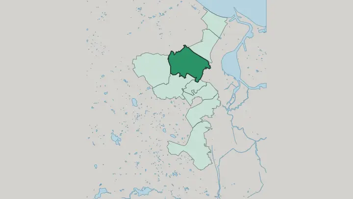 Map of Wrzeszcz Górny in Gdańsk