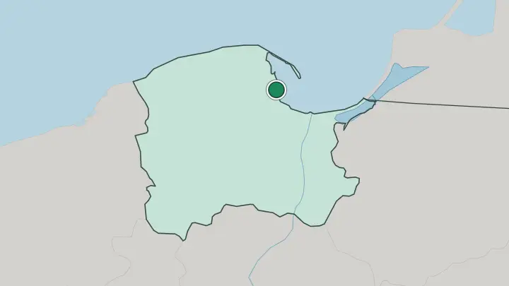 Map of Gdynia in Poland