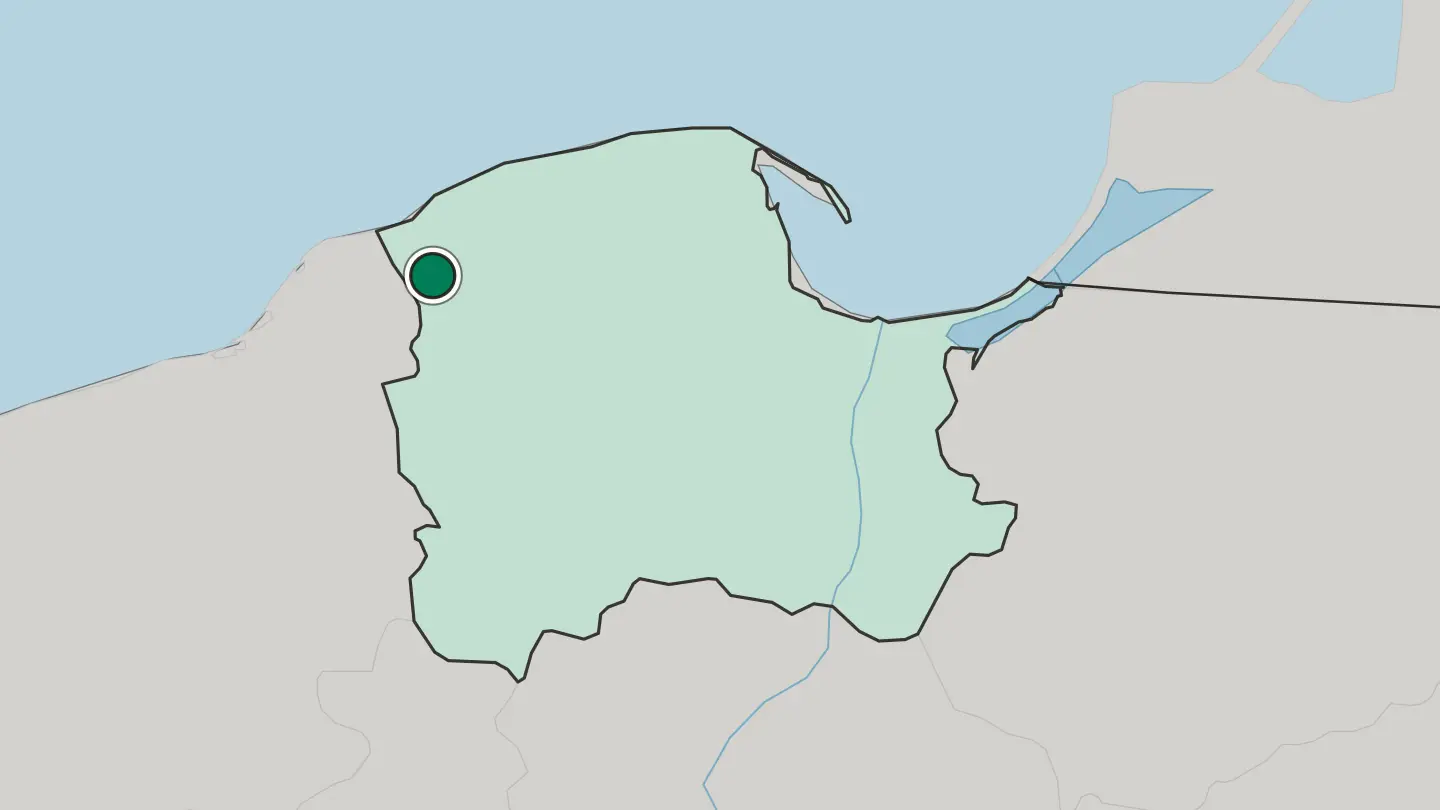 Map of Słupsk in Poland