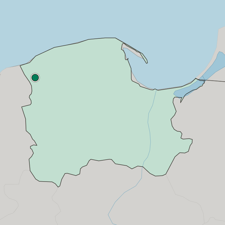 Map showing Słupsk — In Pomeranian Voivodeship