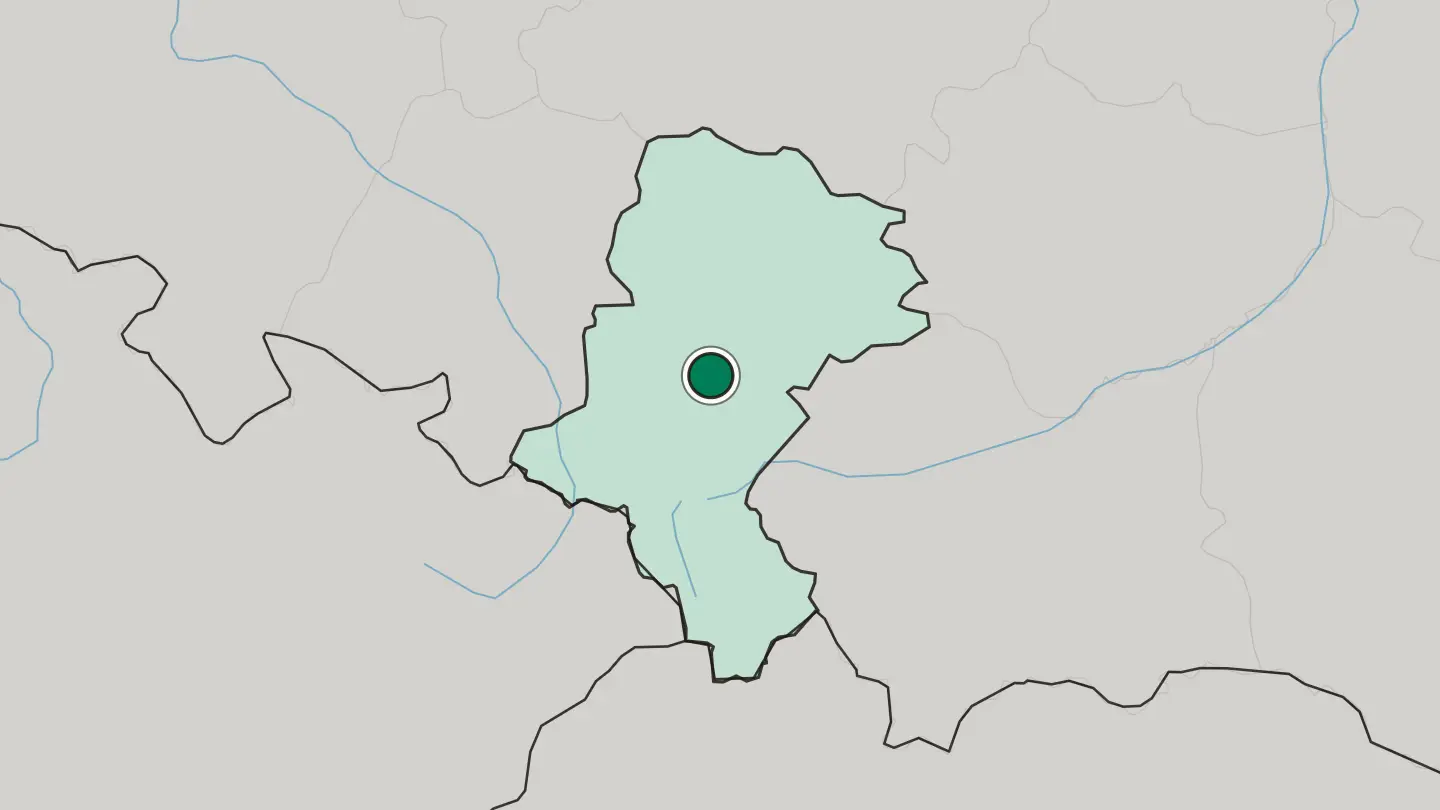 Map of Chorzów in Poland