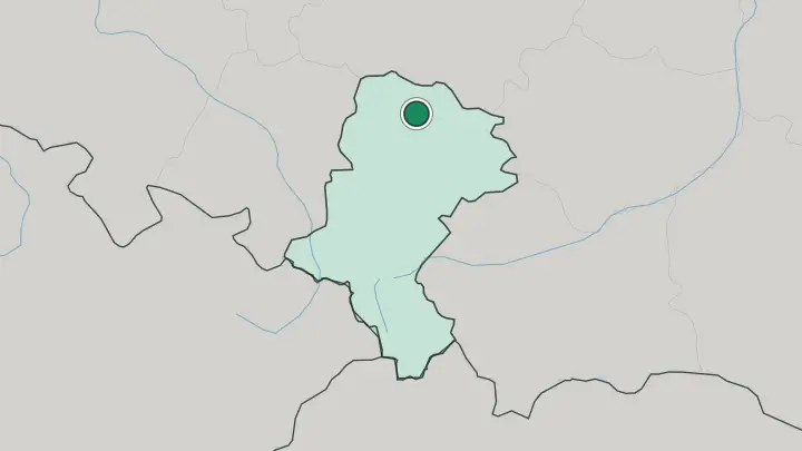 Map of Częstochowa in Poland