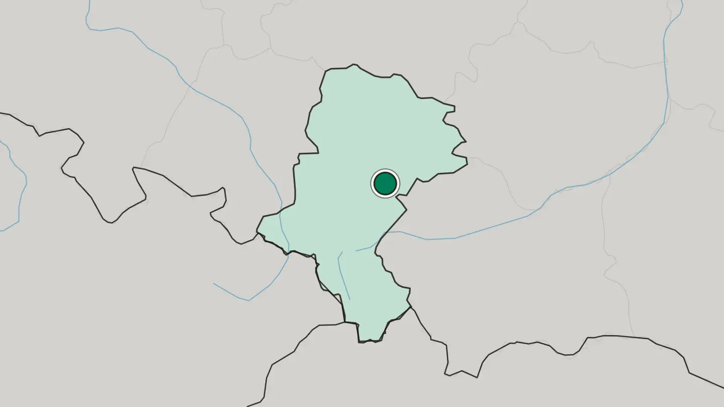 Map of Dąbrowa Górnicza in Poland