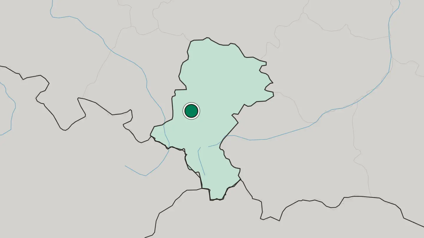 Map of Gliwice in Poland