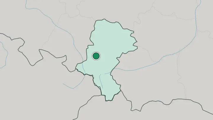 Map of Gliwice in Poland