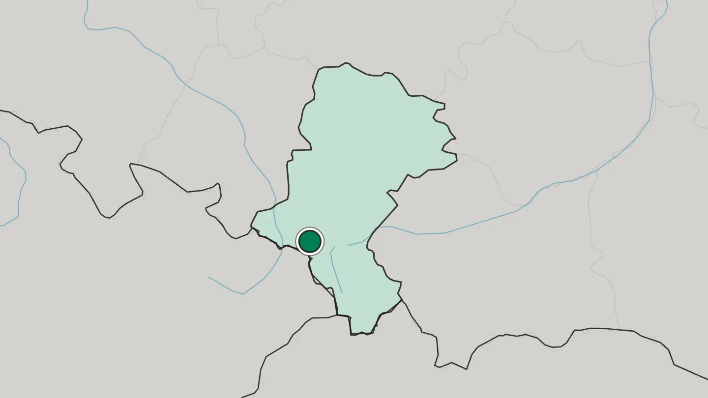 Map of Jastrzębie Zdrój in Poland