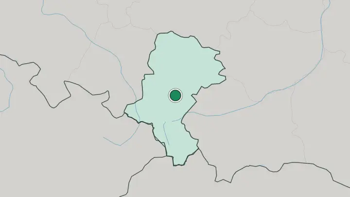 Map of Katowice in Poland