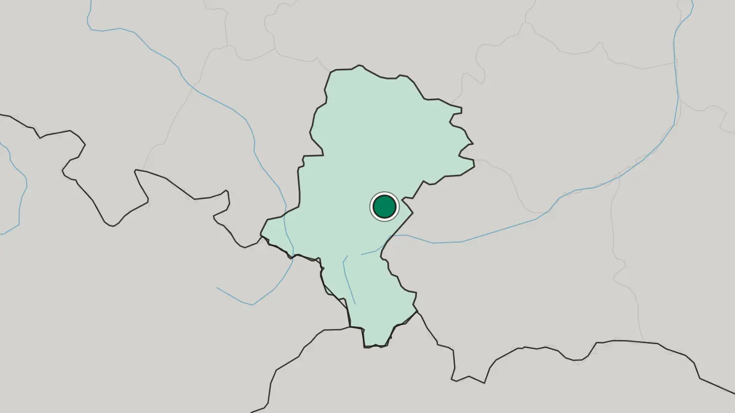 Map of Mysłowice in Poland