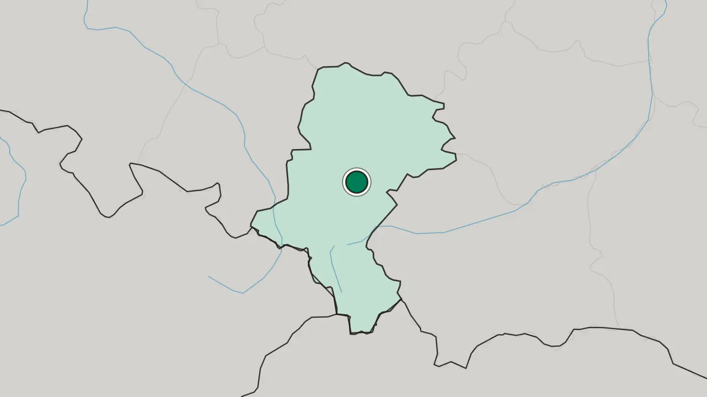 Map of Siemianowice Śląskie in Poland
