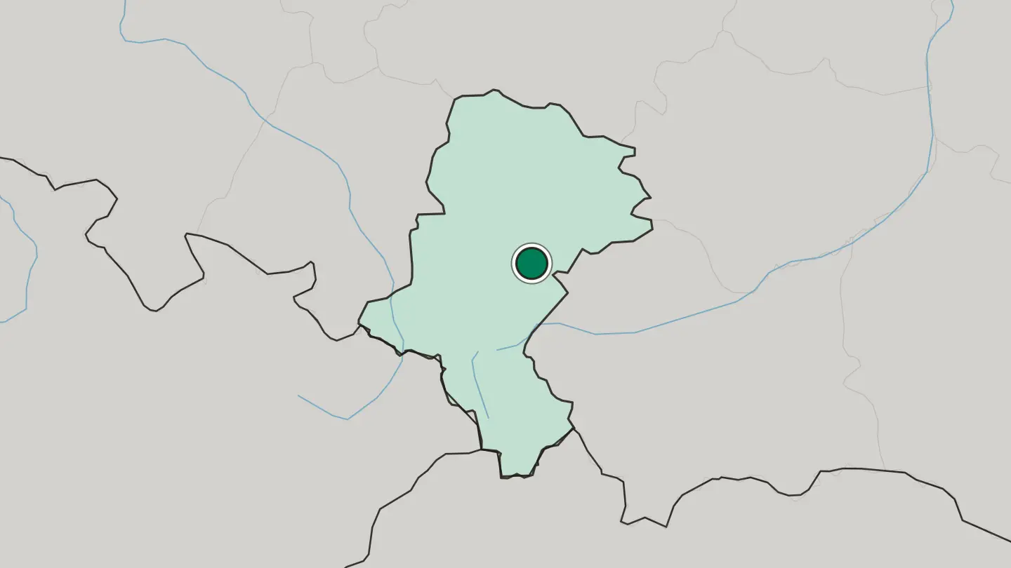 Map of Sosnowiec in Poland