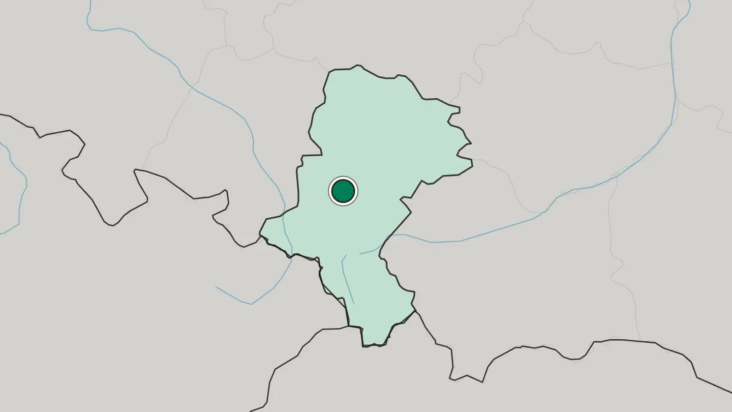 Map of Zabrze in Poland
