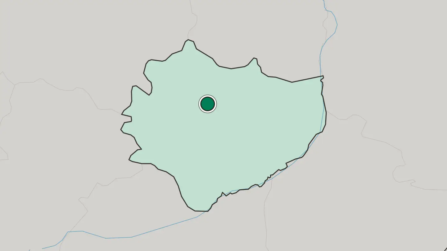 Map of Kielce in Poland