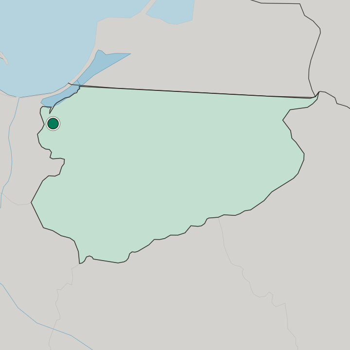 Map showing Elbląg — In Warmian-Masurian Voivodeship