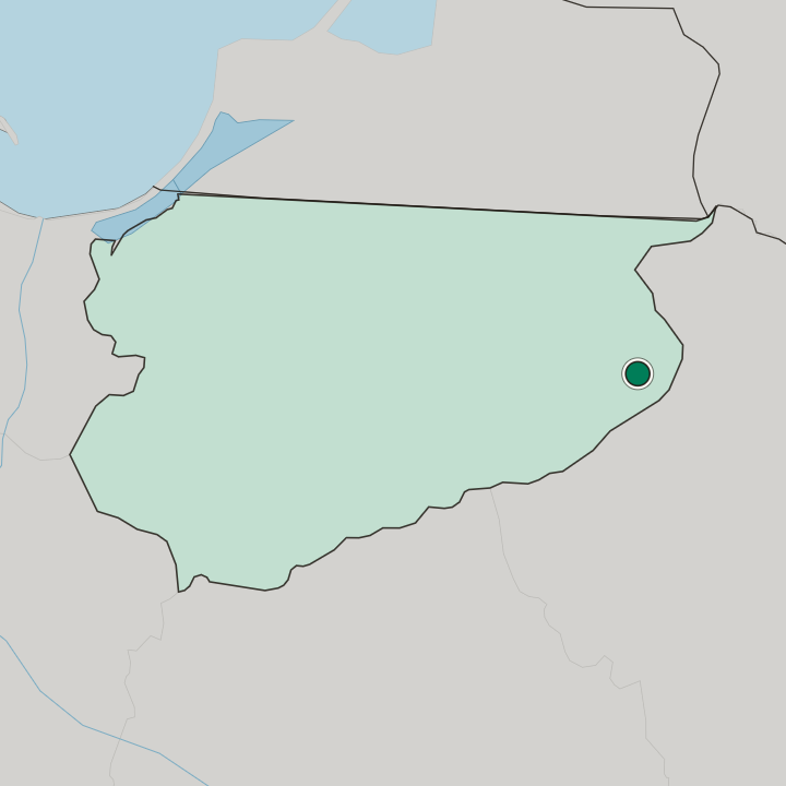 Map showing Ełk — In Warmian-Masurian Voivodeship