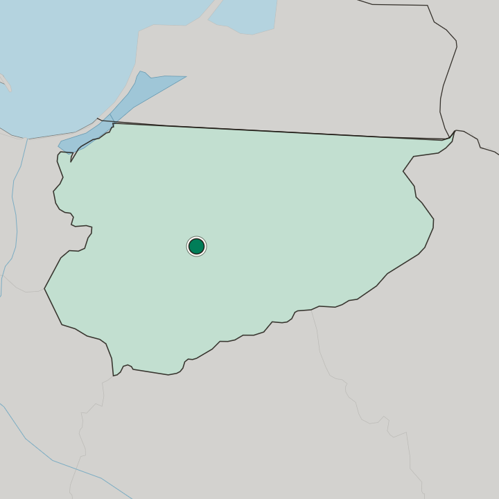 Map showing Olsztyn — In Warmian-Masurian Voivodeship