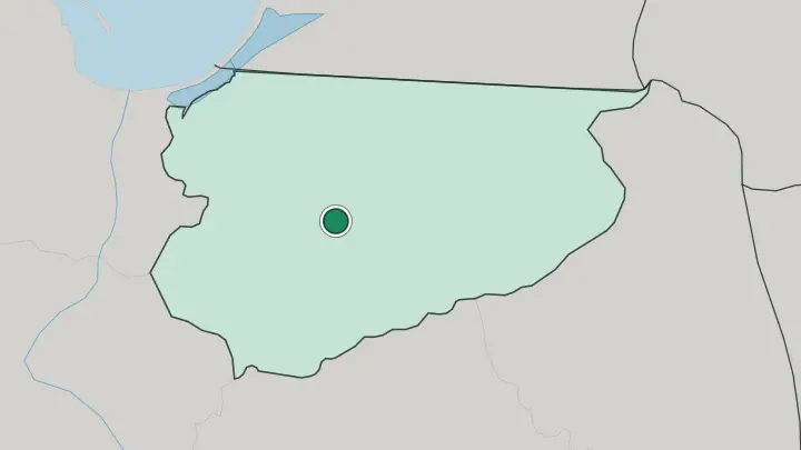 Map of Olsztyn in Poland