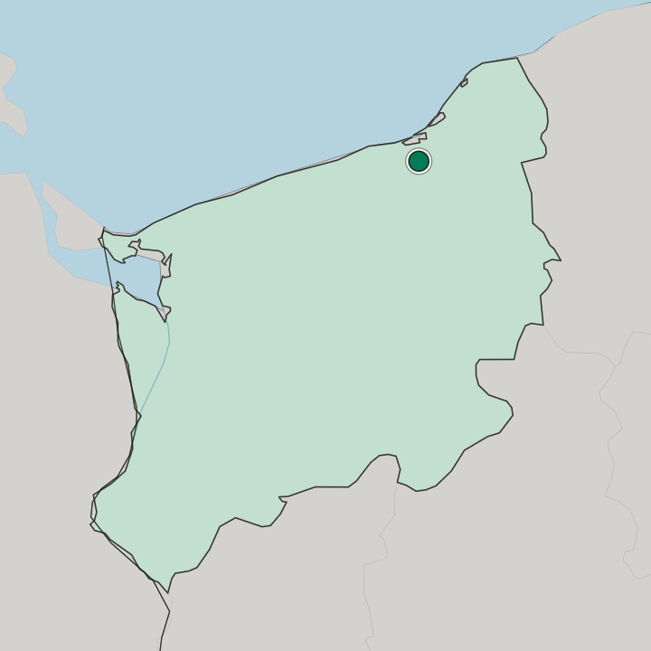 Map showing Koszalin — In West Pomeranian Voivodeship