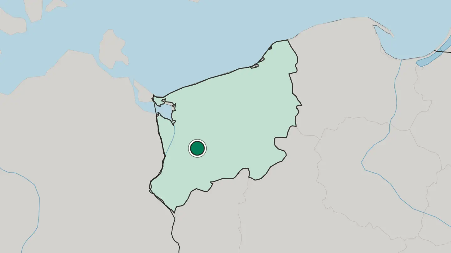 Map of Stargard in Poland