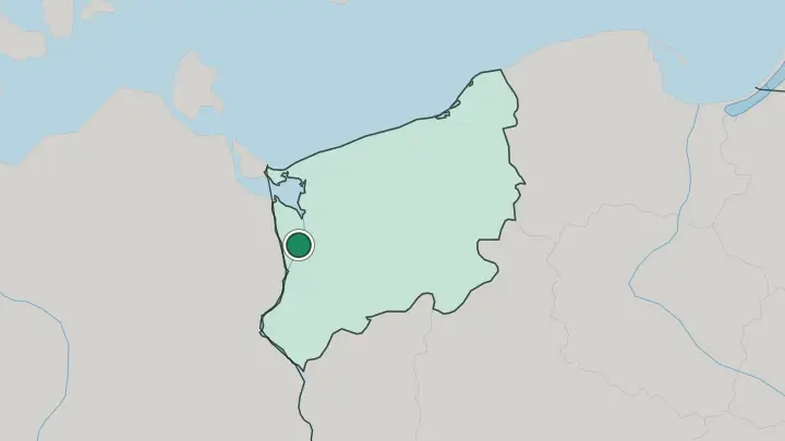 Map of Szczecin in Poland