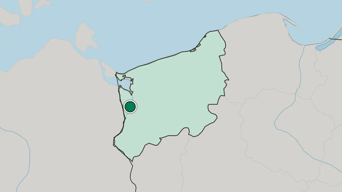 Map of Szczecin in Poland