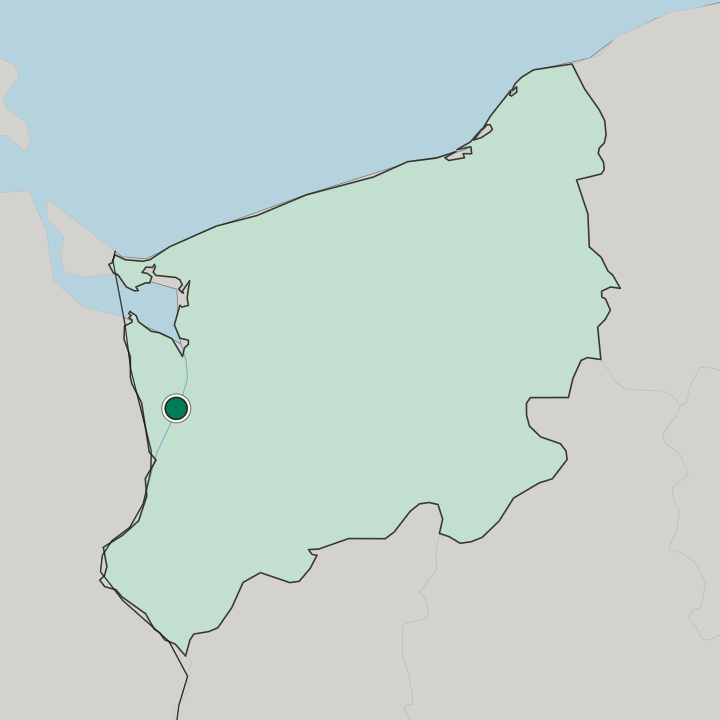 Map showing Szczecin — In West Pomeranian Voivodeship