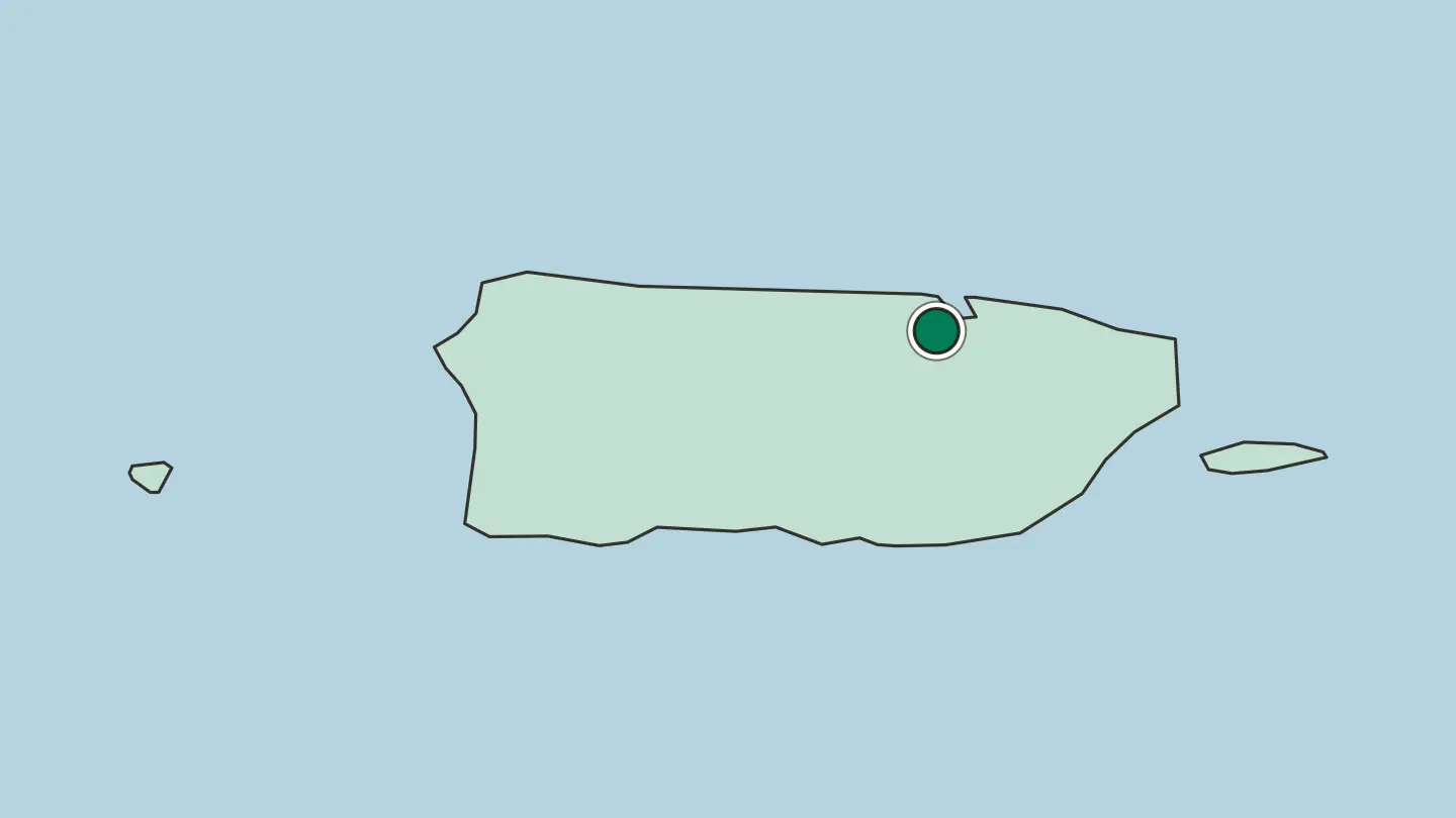 Map of Bayamón in Puerto Rico
