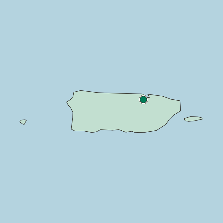 Map showing Bayamón — In Bayamón Municipio