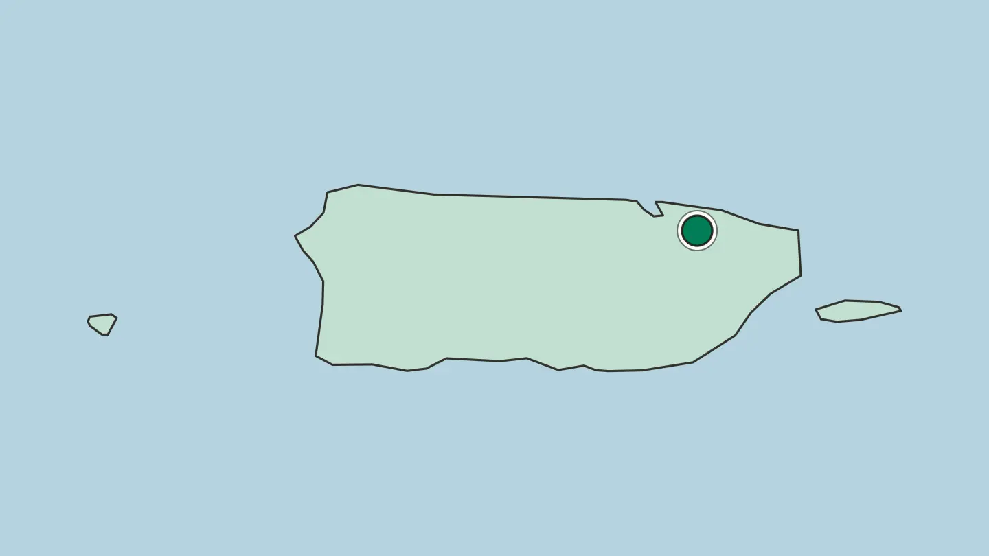 Map of Carolina in Puerto Rico