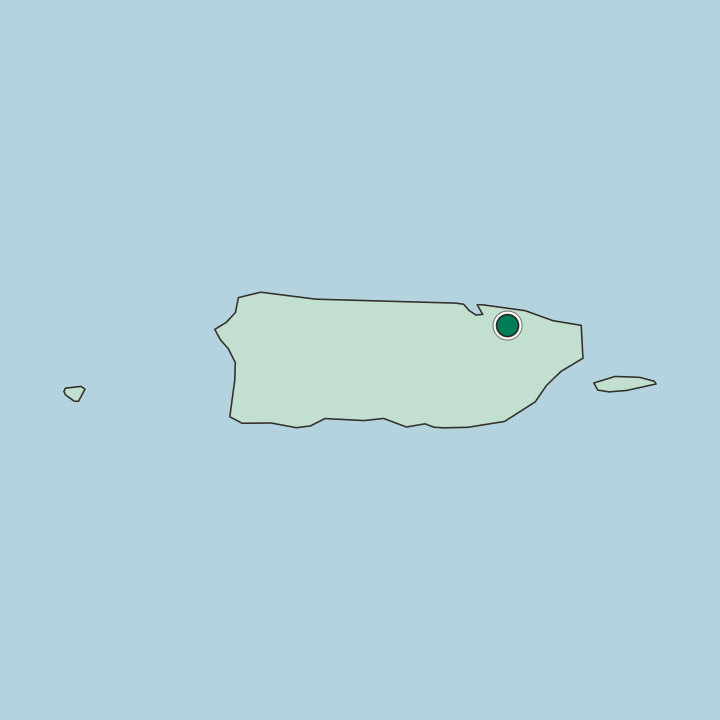 Map showing Carolina — In Carolina Municipio
