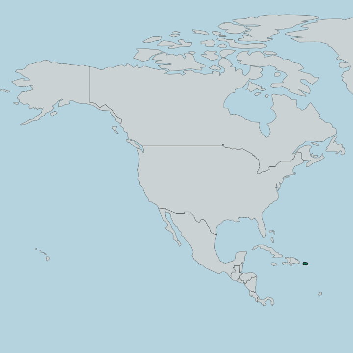Map showing Puerto Rico — In North America