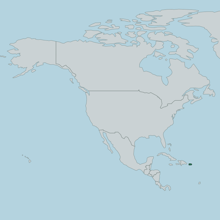 Map showing Puerto Rico — In North America