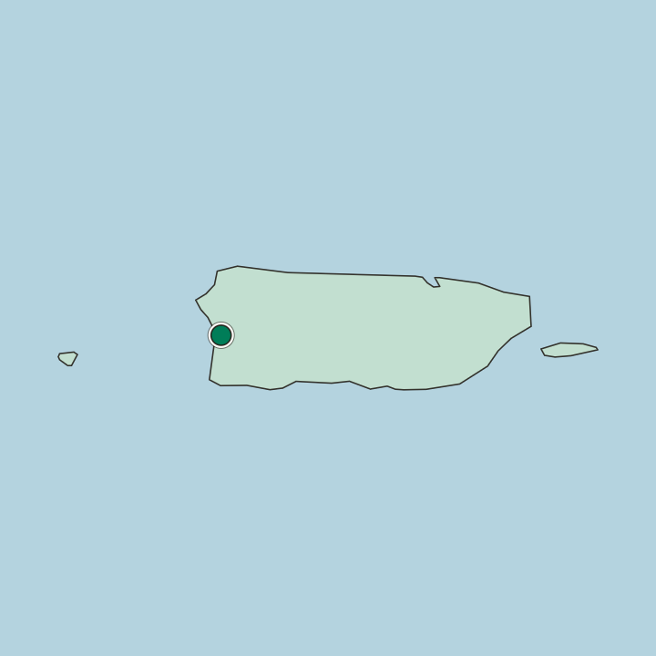 Map showing Mayagüez — In Mayagüez Municipio