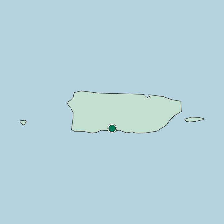 Map showing Ponce — In Ponce Municipio